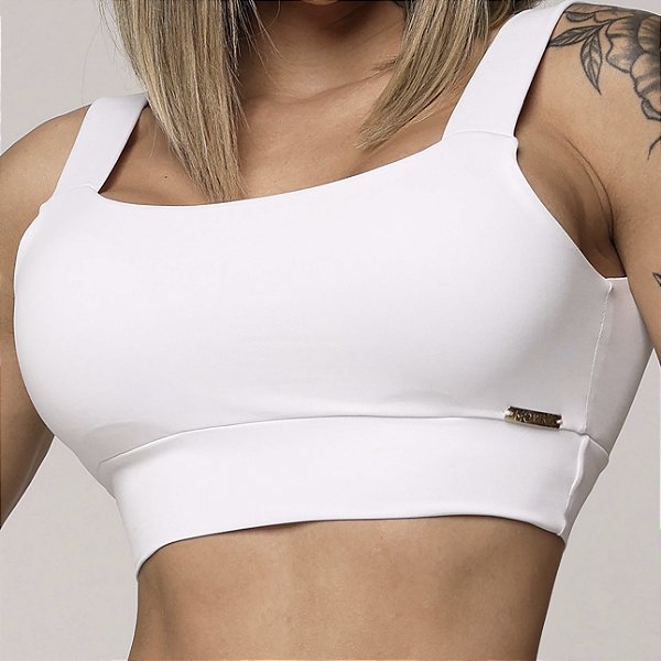 Top Faixa Branco Alças Fixas