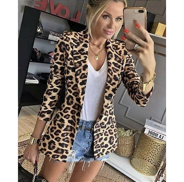Blazer Estampa Onça