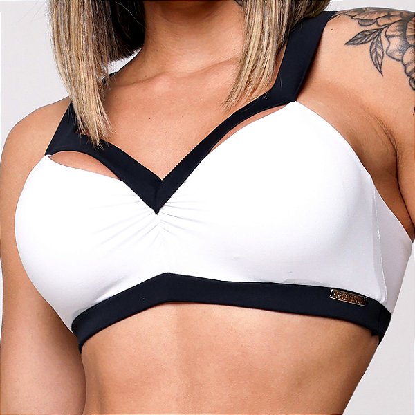 Top Paris Branco e Preto