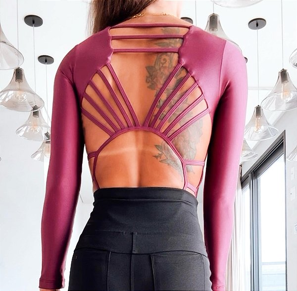 Body Sunrise Cirrê Brilho manga longa