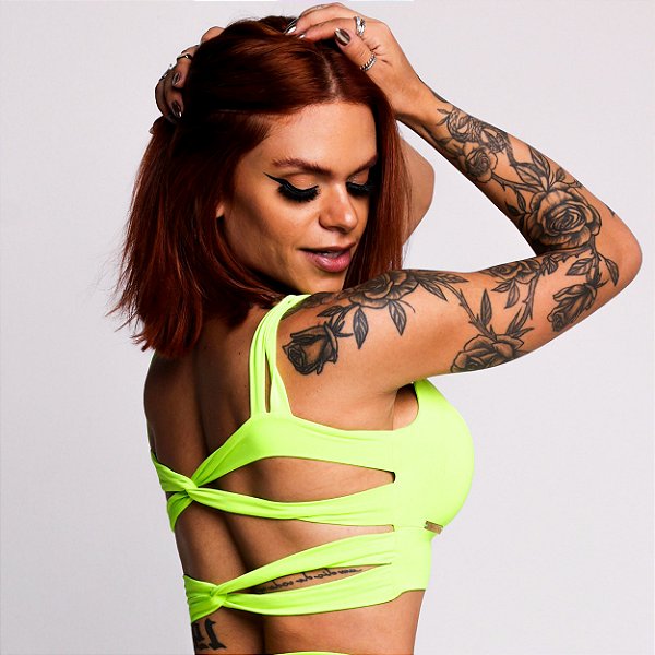 Top Creta Amarelo Neon