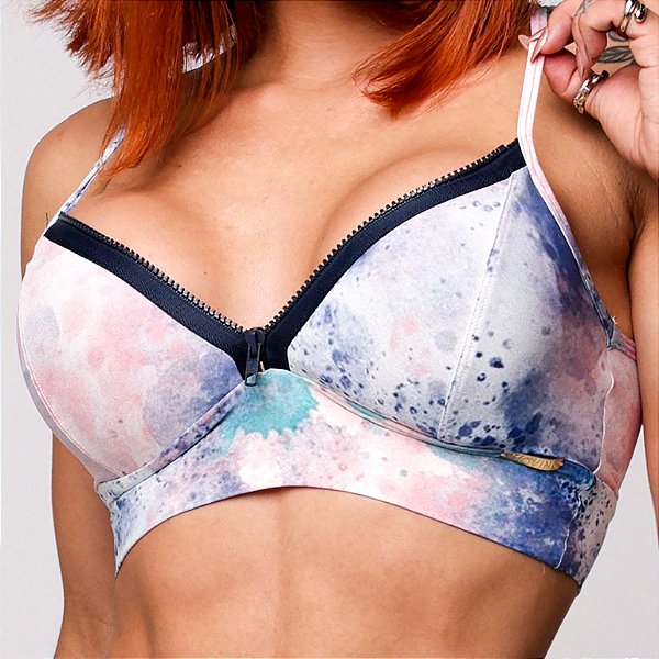 Top Ziper Hype - Estampa WaterColor
