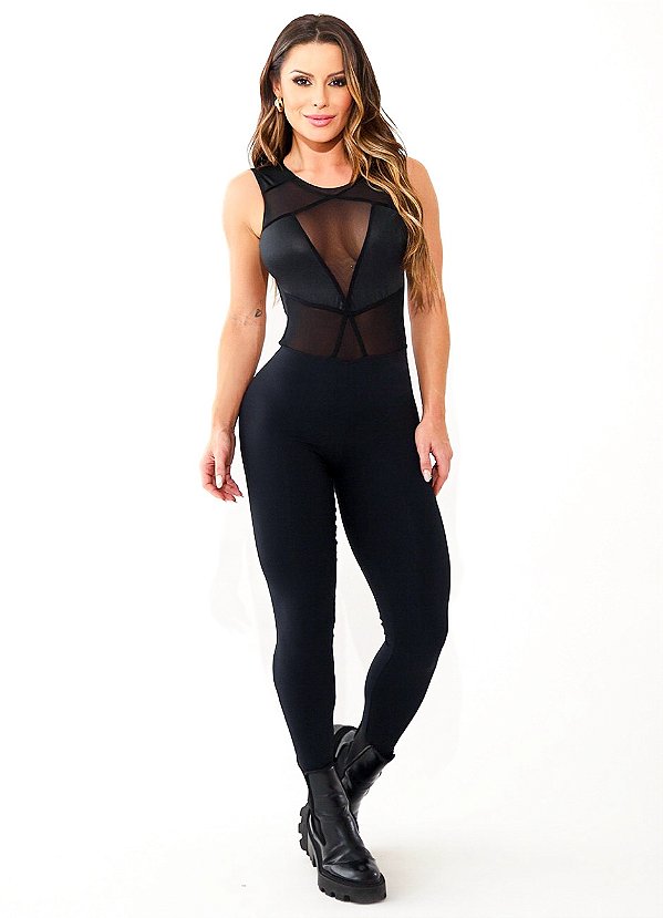 Macacão Winter Brave Tulê Blackout Zero Transparência
