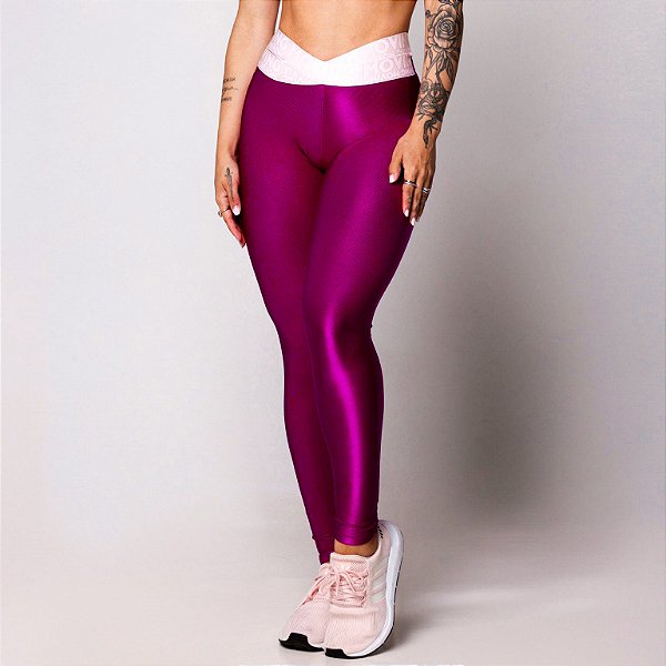 Legging Elastics X Hit Cirrê Texturizado Fúcsia Style