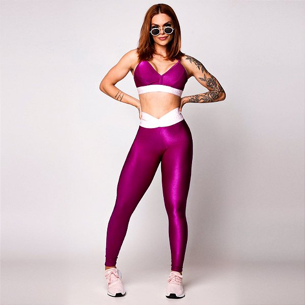 Conjunto Milano Elastics X Hit Cirrê Texturizado Fúcsia Style