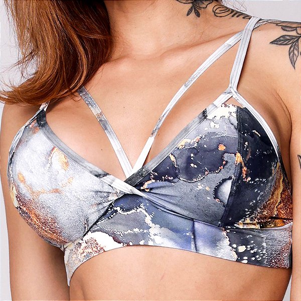 Top Up Strappys Estampa Ocean Nights