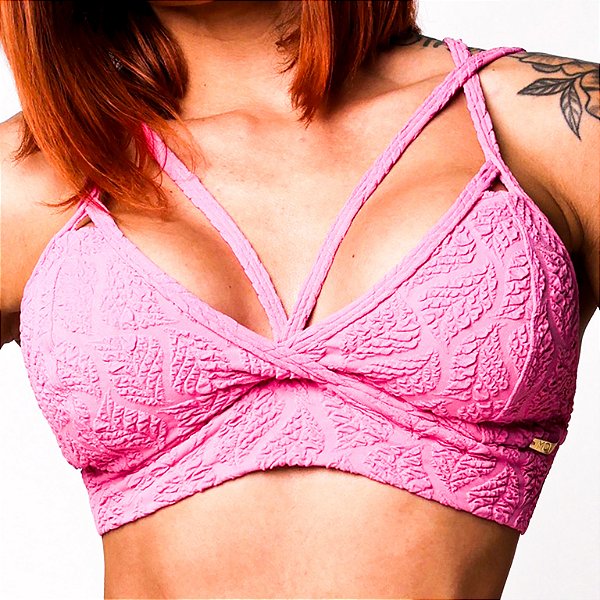 Top Up Strappys Jacquard Texturizado Estampa Primavera