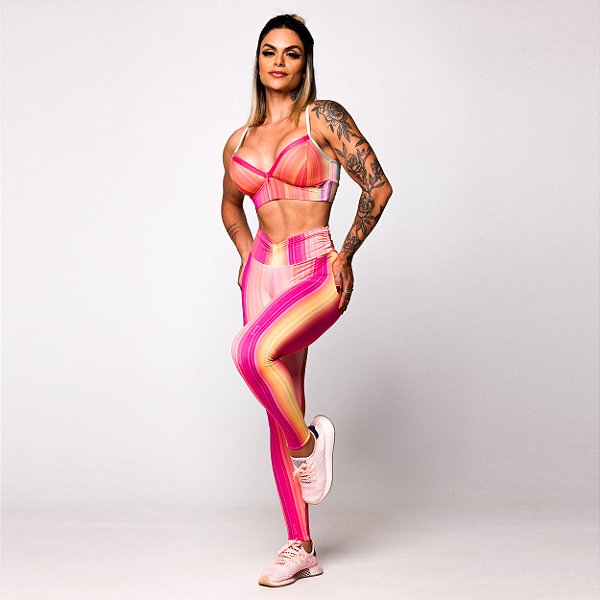 Conjunto Ziper c/ Legging Jump FruFru Tradicional - Estampa Hot Stuff