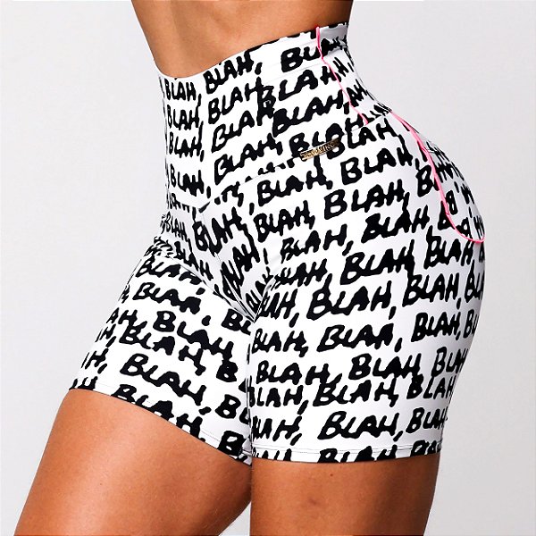 Shorts Jump Urbana c/ Bolsinho Estampa Bla Bla Bla