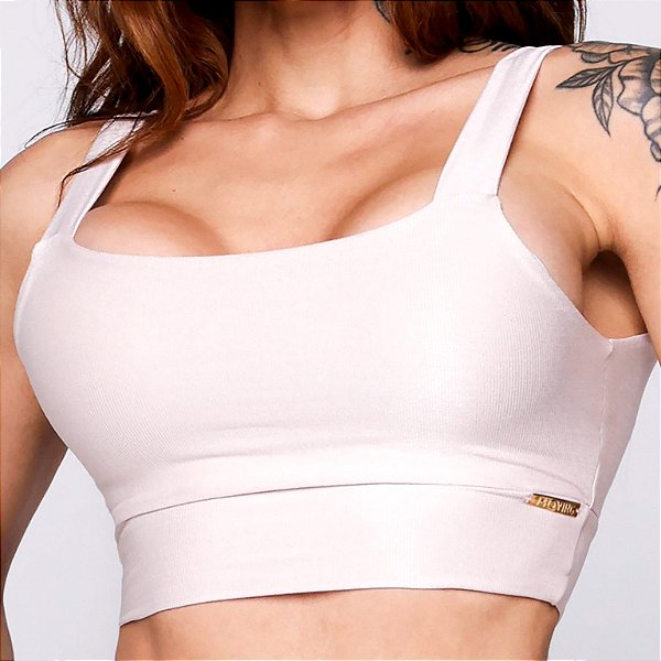 Top Faixa Alças Fixas Jacquard Texturizado Zero Transparência Pérola Acetinado Golden Tiger