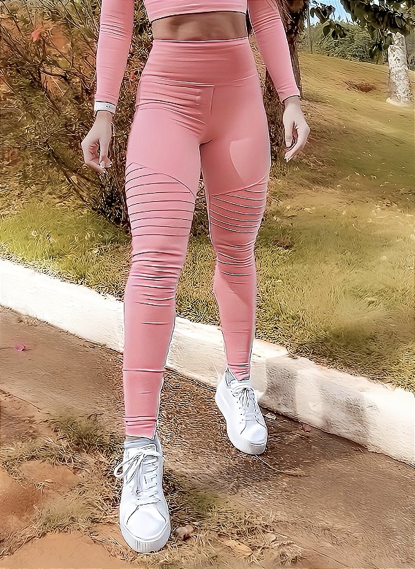 Legging Montaria Athleisure Winter Mood Zero Transparência Rosa Mescla | Varias Cores