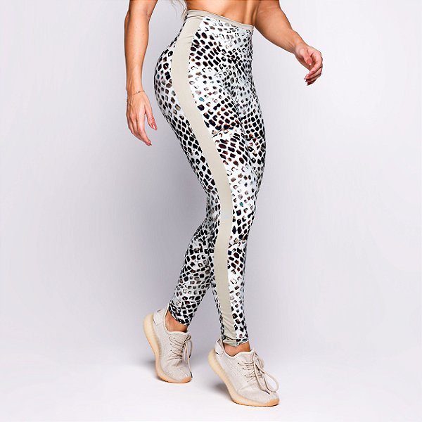 Legging Bobble Faixa Suplex Light Zero Transparência com Empina Bumbum Estampa Diamond