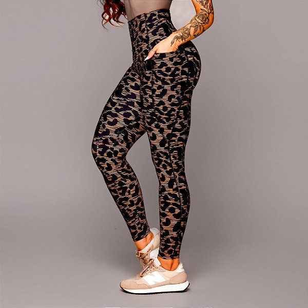 Legging Zurique Suplex Light Estampa Onça Panthera
