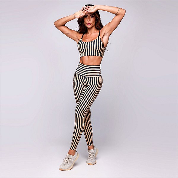 Conjunto Illusion Dupla Face Suplex Light de Poliamida Premium Zero Transparência Estampa Retrô Fit Sunfield
