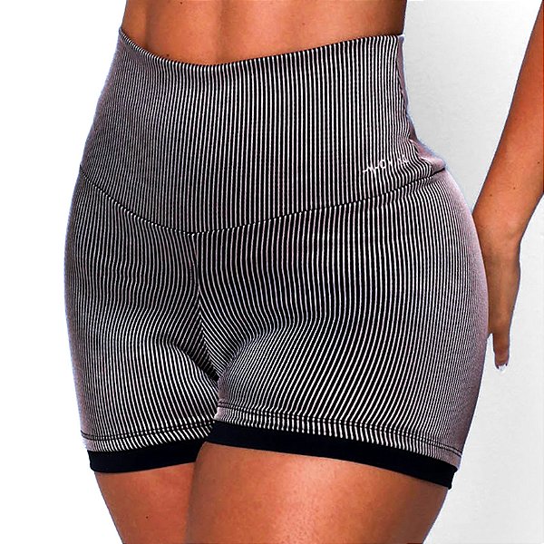 Shorts Gym Zero Transparência Jacquard Estampa Retrô Fit Cyber Lines