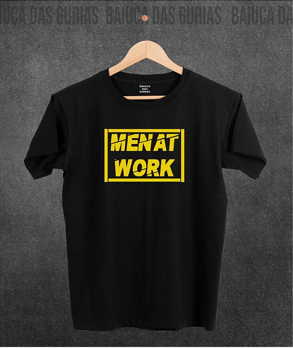 T-Shirt Men at work - Logo Amarela