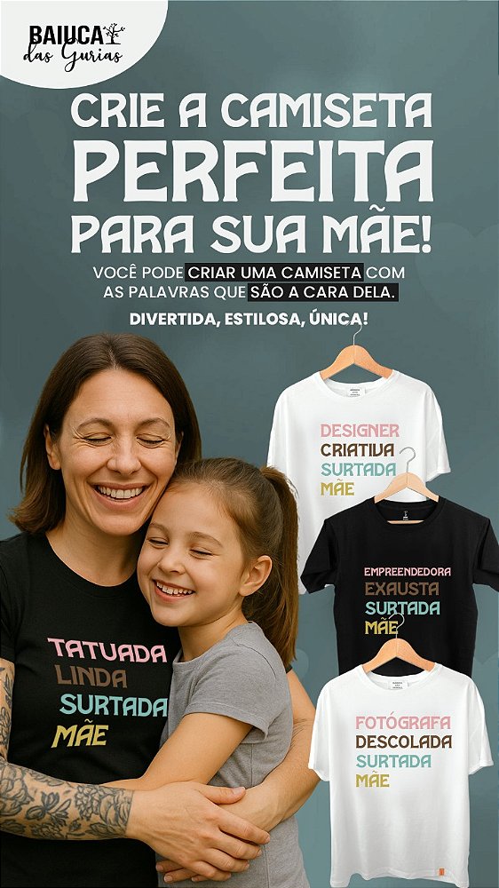 T-shirt Mãe PERSONALIZADA