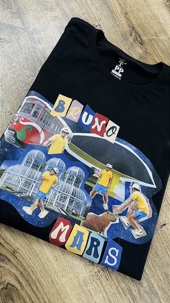 T-Shirt Bruno Mars - Curitiba Colagem