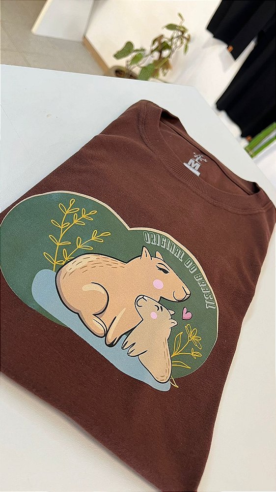 T-shirt Capivara Mãe e filho(a)