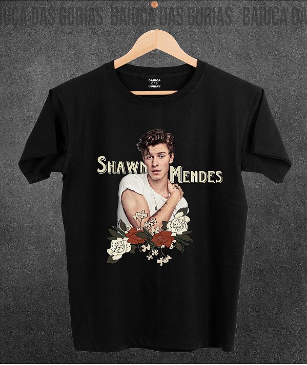 T-shirt Shawn Mendes - (Manga com/sem paetê)