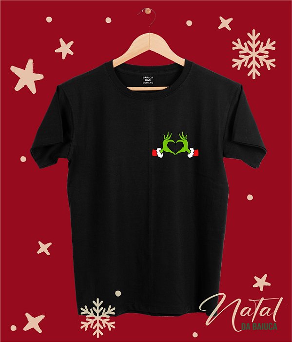 T-Shirt Grinch mão coração