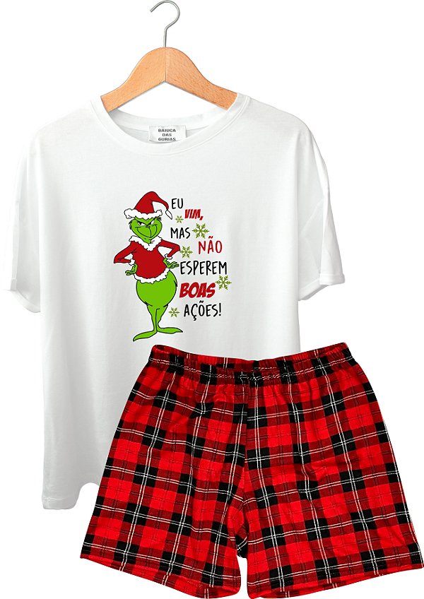 Pijama Natal Grinch, eu vim!