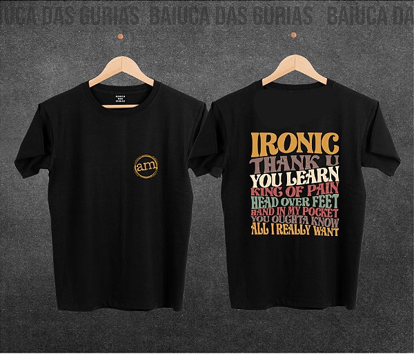 T-shirt Alanis Morissette -  Retrô (Manga com ou sem paetê)