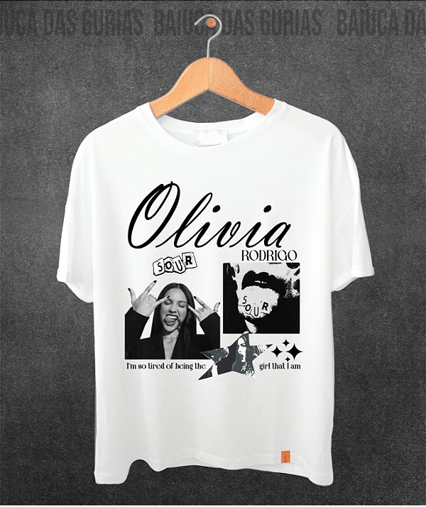 T-Shirt Olivia Rodrigo - Preto e Branco