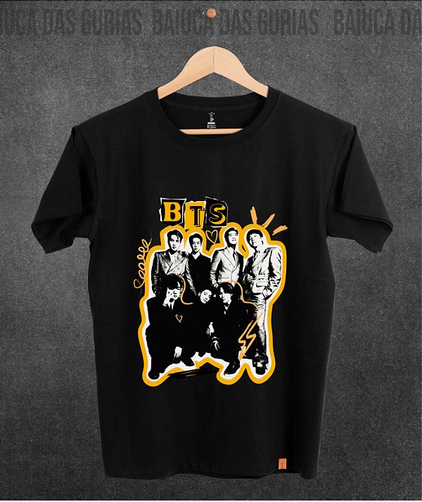Camiseta BTS - Foto Cinza
