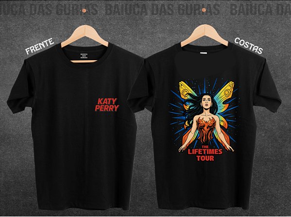 Camiseta Katy Perry - Wings (Manga com e sem paetê)