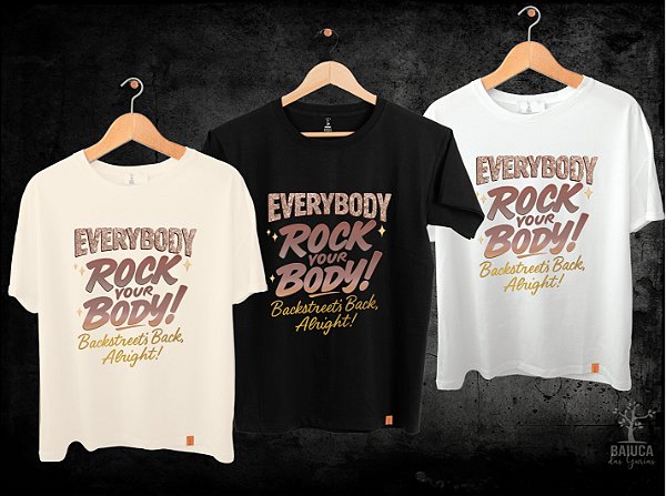 Camiseta Backstreet Boys - Everybody (Manga com ou sem paetê)