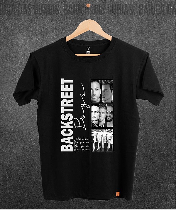 Camiseta Backstreet Boys - Preto e Branco  (Manga com ou sem paetê)
