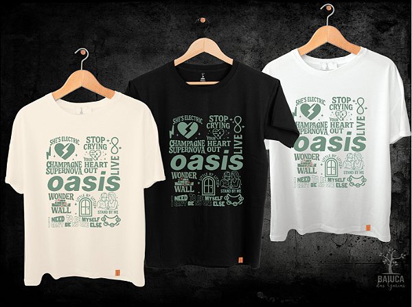 Camiseta Oasis - Musicas