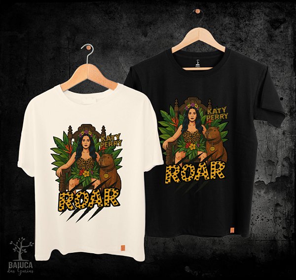 Camiseta INFANTIL Katy Perry - Roar Capivara (Manga com e sem paetê)