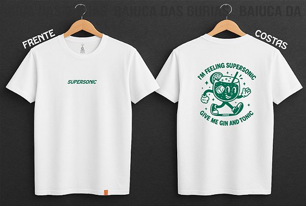Camiseta Oasis - Supersonic (Frente e costas)