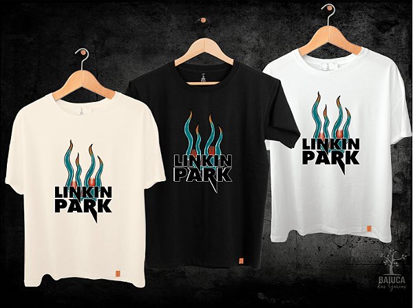 Camiseta Linkin Park TATTOO (Manga com/sem paetê)