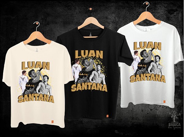 Camiseta Luan Santana - Golden (Manga com ou sem paetê)