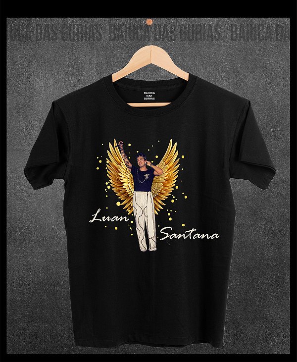 Camiseta Luan Santana - Asas douradas