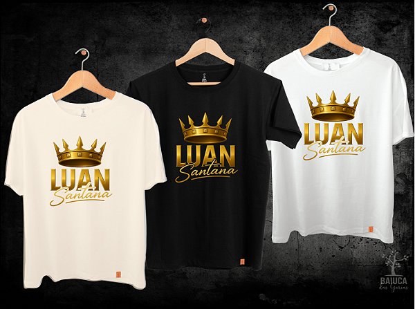 Camiseta Luan Santana - Coroa (Manga com ou sem paetê)