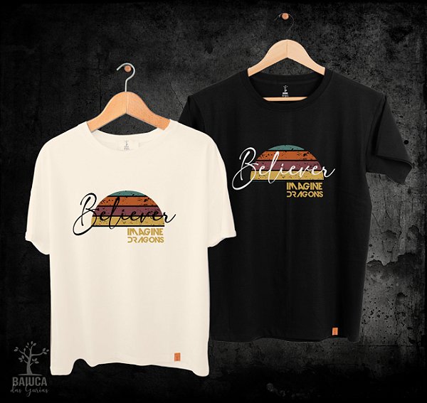 Camiseta Imagine Dragons - Believer (Manga com ou sem paetê)