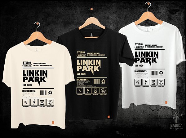 Camiseta Linkin Park - Hybrid Theory Content (Manga com/sem paetê)