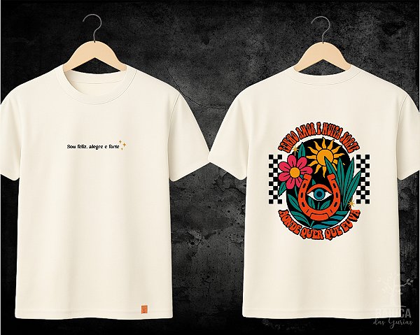 Camiseta Marisa Monte - Feliz, alegre e forte (Manga com ou sem paetê)