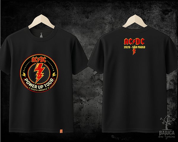 Camiseta AC/DC - Power Up Tour Círculo frente e costas