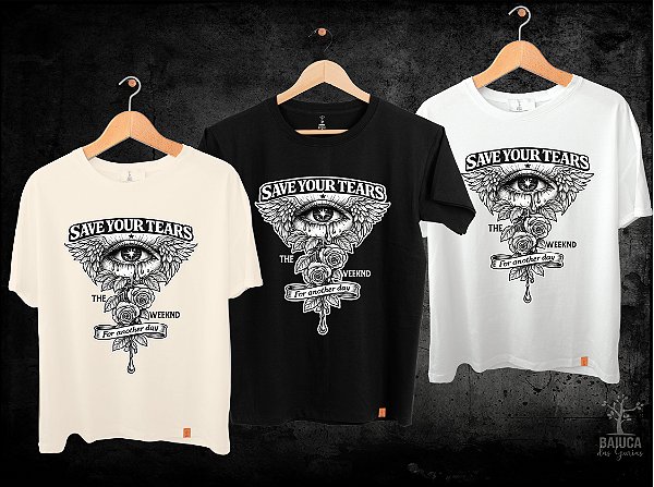 Camiseta The Weeknd - Save your tears (manga com / sem paetê)
