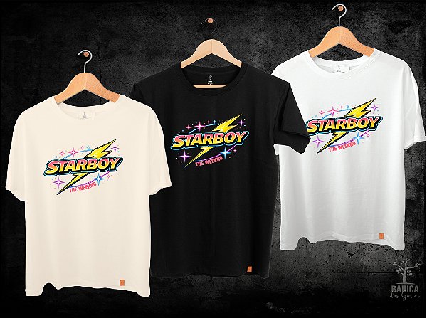 Camiseta The Weeknd - STARBOY (manga com / sem paetê)