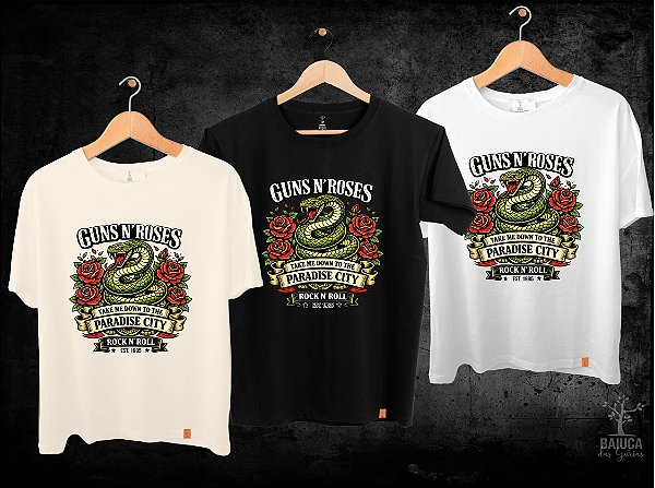Camiseta Guns N' Roses - Paradise City Snake