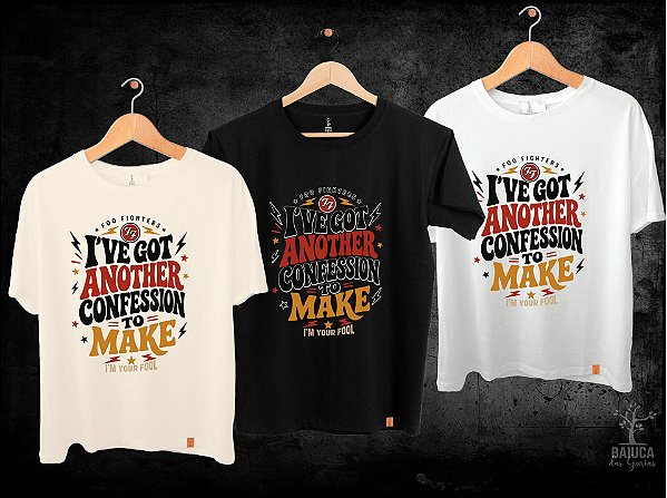 Camiseta Foo Fighters - Another Confession (manga com / sem paetê)