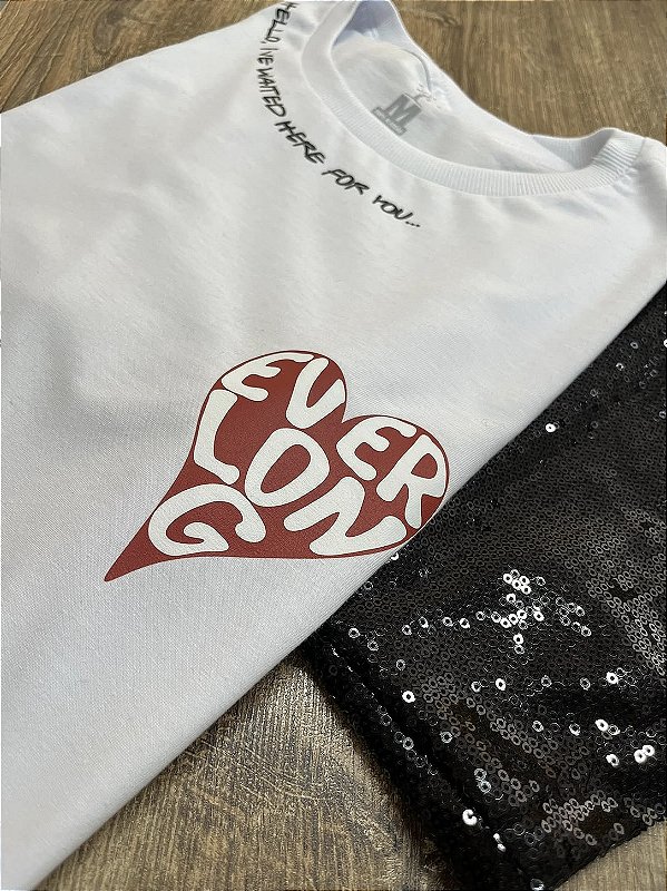 Camiseta Foo Fighters Everlong gola (manga paetê)