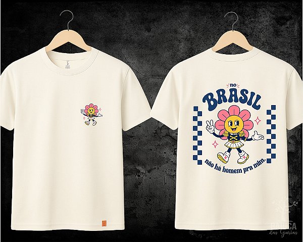 Camiseta Xuxa - No Brasil não há homem pra mim (frente e costas)
