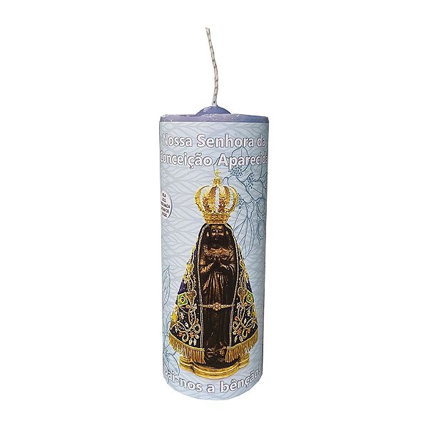 Vela Perfumada Votiva Azul Nossa Senhora Aparecida